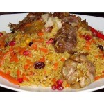 Азербайджанский плов с мясом индейки и каштанами