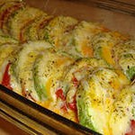 Кабачки с сыром и яйцом